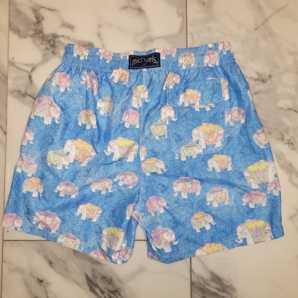 MICHAEL'S SWIMWEAR MEN'S ELEPHANTS SWIM TRUNKS SIZE L - Picture 5 of 10